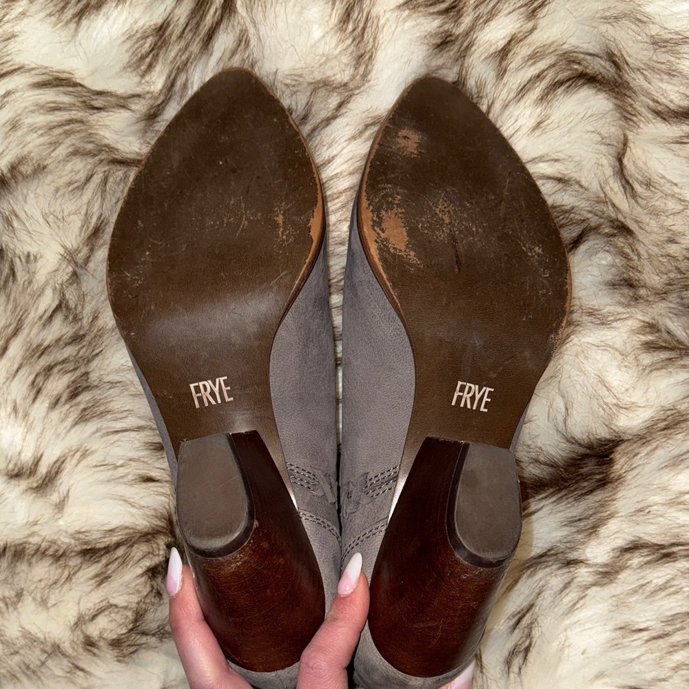 Frye Women's Gray Blue Ankle Booties - Picture 6 of 7